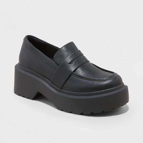 NWT Wild Fable black Chunky Loafers - Picture 1 of 4